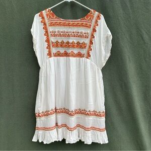 “Sunset Wanderer” Embroidered White Dress